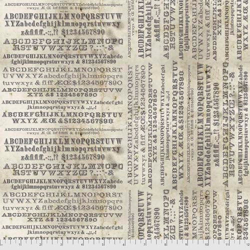 Monochrome - Typography - Parchment - varied type fonts by Tim Holtz
