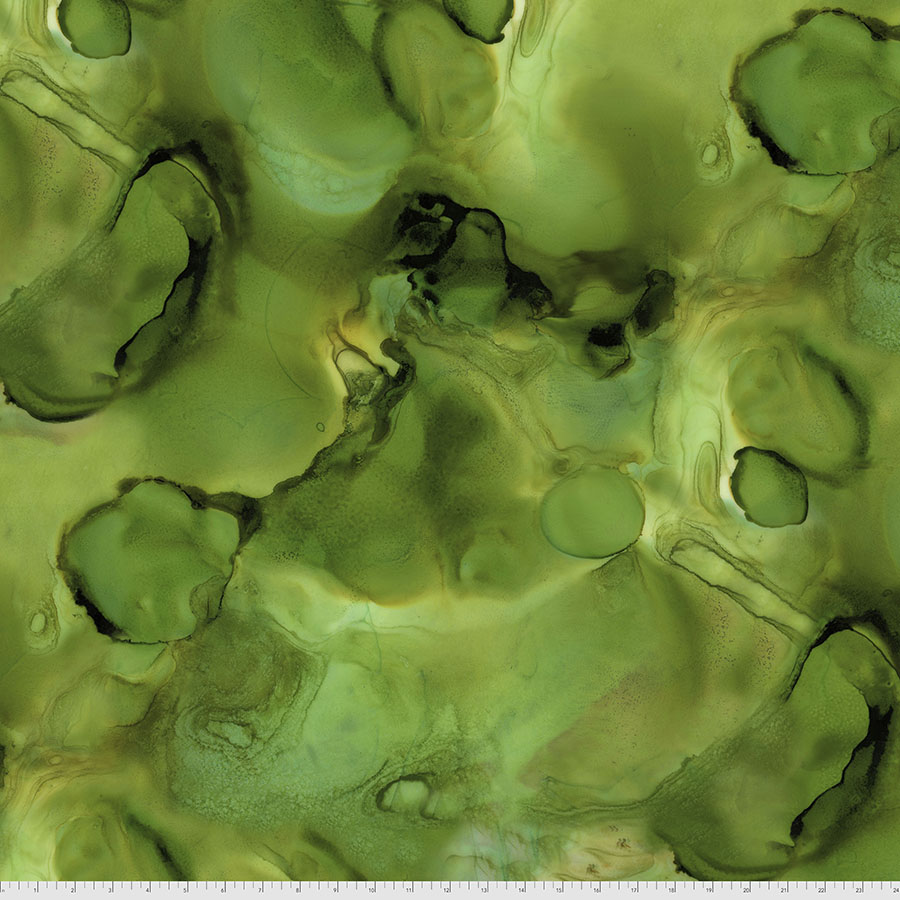 Alchemy - Elixir - Bright green watercolor splotches by Tim Holtz