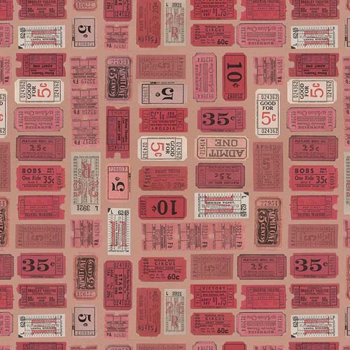 Tim Holtz Palette Red -Tickets - arranged red tickets