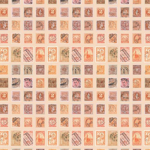 Tim Holtz Palette Orange - Stamps - rows of orange stamps