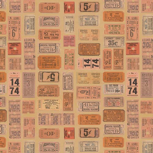 Tim Holtz Palette Orange - Tickets - arranged orange tickets