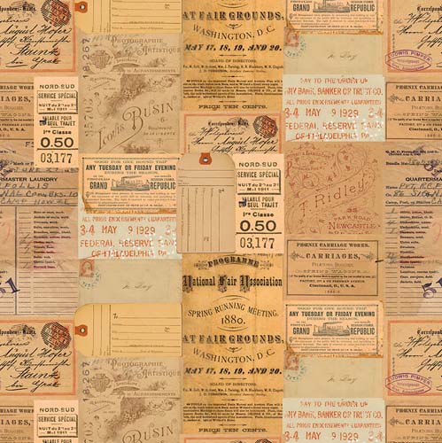 Tim Holtz Palette Orange - Ephemera - various tickets, programs, etc