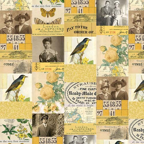 Tim Holtz Palette Yellow - Collage - Photos, floral, ads, etc.