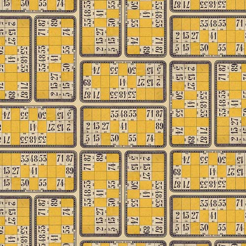 Tim Holtz Palette Yellow - Numbers - yellow number cards