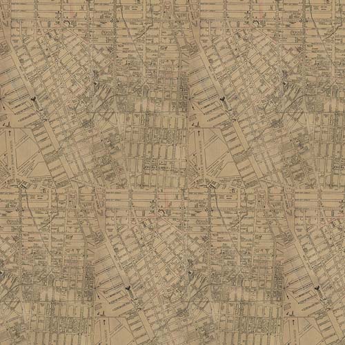 Tim Holtz Palette Neutral - Map - tan street map