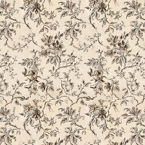 Tim Holtz Palette Neutral - Wallpaper - beige floral wallpaper