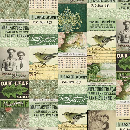 Tim Holtz Palette Green - Collage - photos, ads, etc
