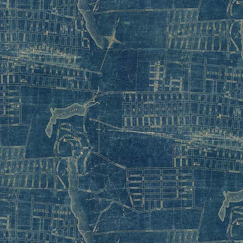 Tim Holtz Palette Blue - Map - blue maps