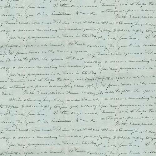 Tim Holtz Palette Blue - Script - handwritten script on light blue