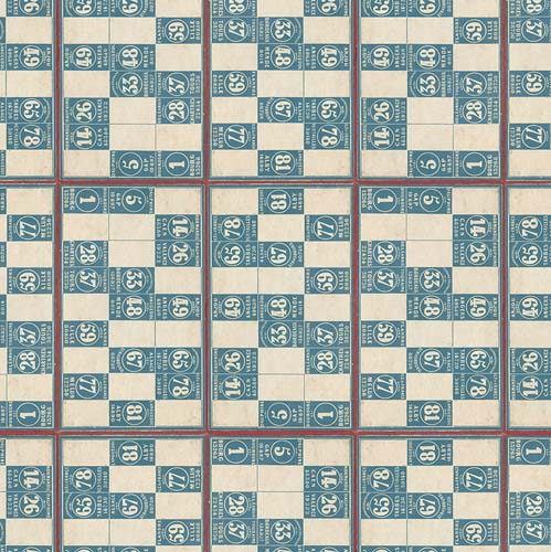 Tim Holtz Palette Blue - Numbers -  number cards in blue & cream