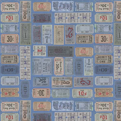 Tim Holtz Palette Indigo - Tickets - arranged indigo blue tickets
