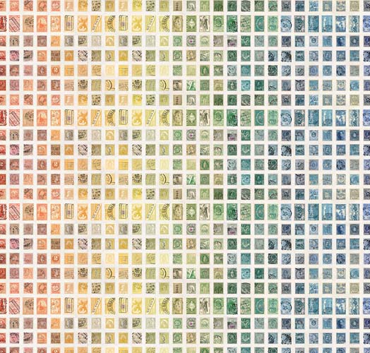 Tim Holtz Palette Multi - Stamps - multi colored rows of stamps