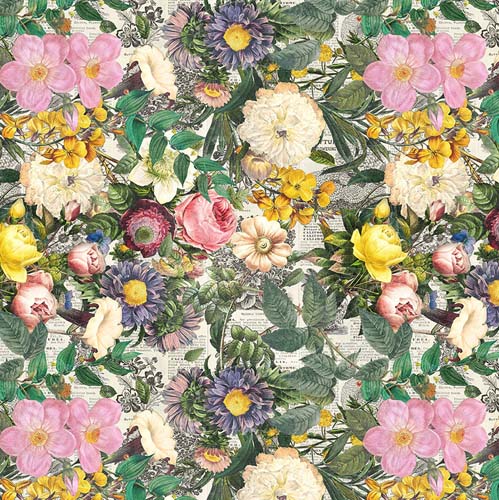Tim Holtz Palette Multi - Floristry - large colorful floral illustrations