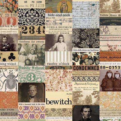 Tim Holtz Palette Seasonal -Halloween Collage - photos, newspapers, etc