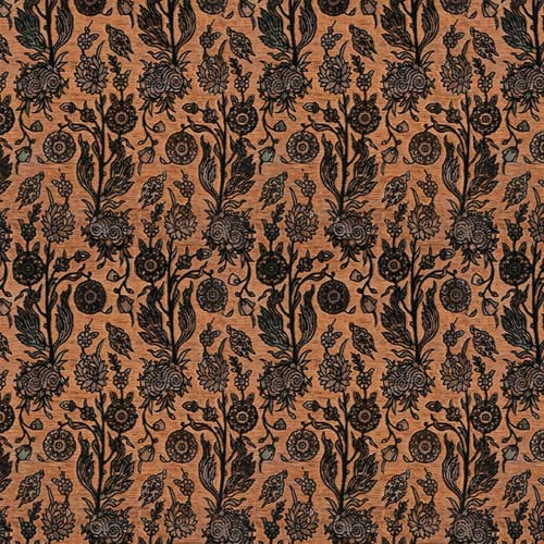 Tim Holtz Palette Seasonal -Halloween Gothic Tapestry - black floral on orange