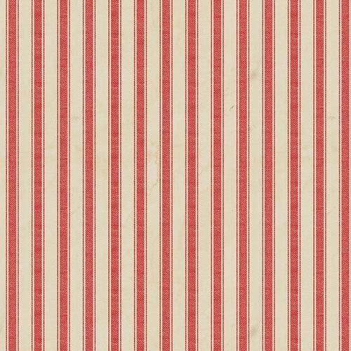Tim Holtz Palette Seasonal -Christmas Linen Stripe- red & cream ticking stripe