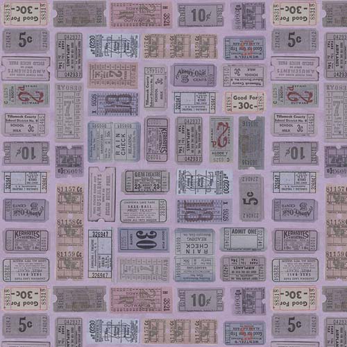 Tim Holtz Palette Purple - Tickets - rows of arranged purple tickets