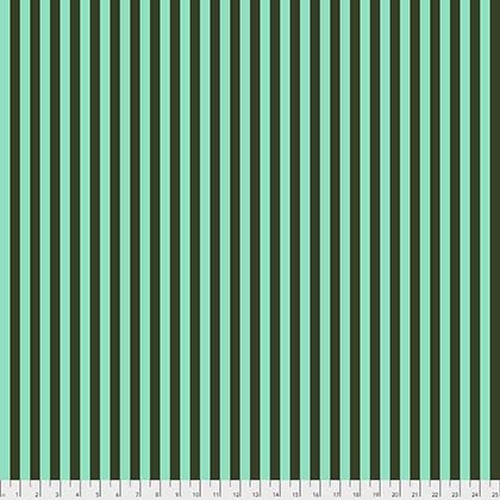 Tula's True Colors - Tent Stripe -  Fern, Forest green/ teal  by Tula Pink