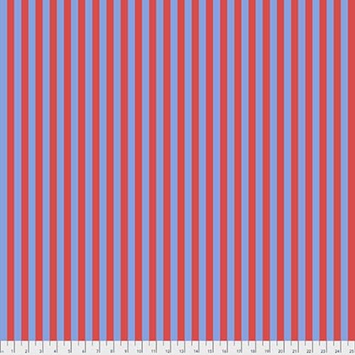 Tula's True Colors - Tent Stripe - Lupine, blue/red by Tula Pink