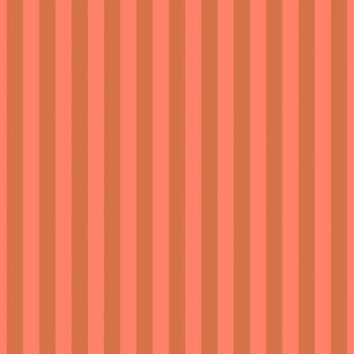 Neon True Colors - Neon Tent Stripe - Lunar -  Orange & brown - Tula Pink