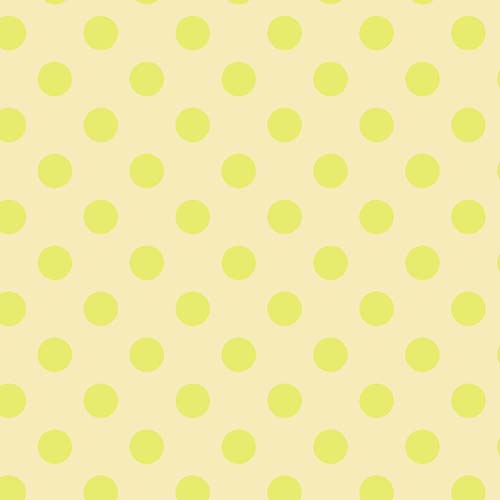 Neon True Colors - Neon Pom Poms - Moon Beam - Yellow dots on yellow- Tula Pink