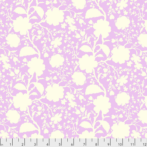 Tula's True Colors, WildflowerPeony, snow on pink by Tula Pink