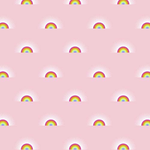 Daydreamer - Sundaze - Guava - small rainbows on pink