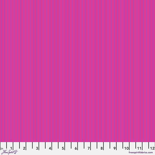 Tiny Stripes - Mystic by TulaPink - purple stripes on hot pink
