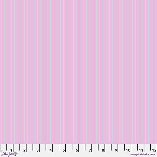 Tiny Stripes - Petal by Tula Pink - aqua stripes on orchid