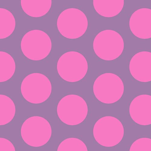 Roar! - Dinosaur Eggs - Mist - large pink dots on purple - Tula Pink