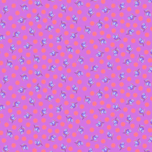 Untamed - Impending Bloom - Nova - dots & buds on purple - Tula Pink