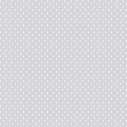 Tula's True Colors - GhostDroplets - Whisper - raindrops on gray- Tula Pink
