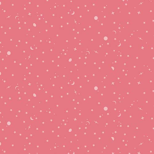 Tula's True Colors - SpaceSprinkles - Sunburn - pink on coral - Tula Pink