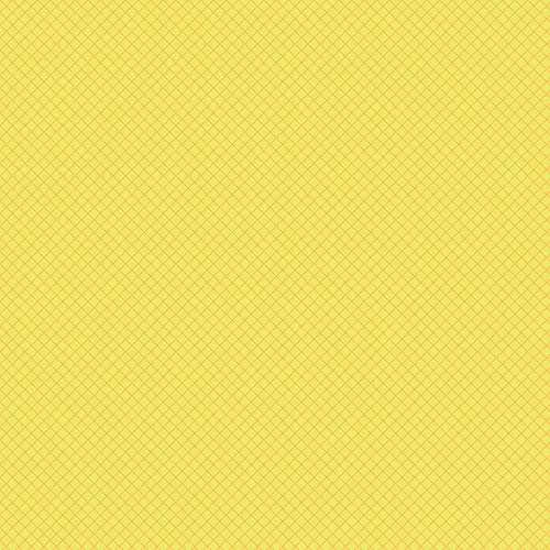 Tula's True Colors - On TheGrid - Highlighter-orange grid on yellow-Tula Pink