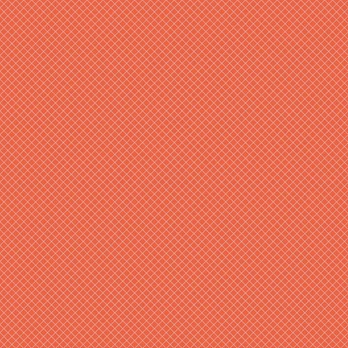 Tula's True Colors - On TheGrid - Salmon - Pink grid on orange - Tula Pink
