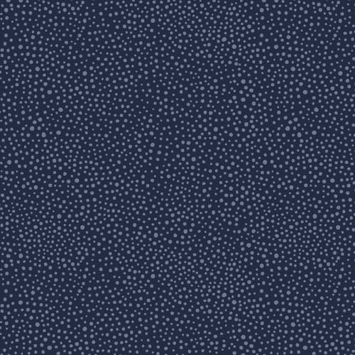Original Morris - Seaweed Dot- Navy - lighter blue dots on navy