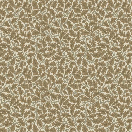 Original Morris - Oak - Linen - gold oak leaves and acorns on tan