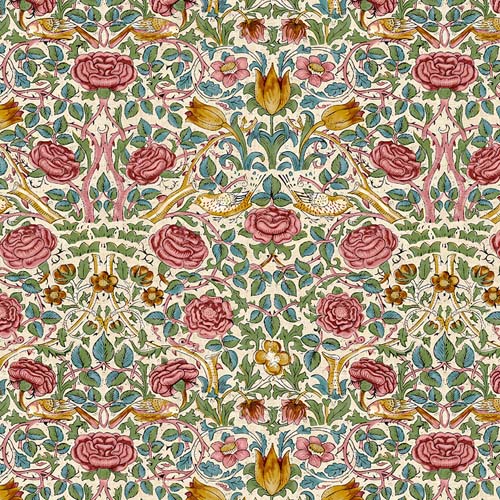 Emery Walker - Rose - Rose - large rose floral - William Morris