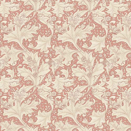 Emery Walker - Wallflower - Chrysanthemum -Cream & coral floral - William Morris