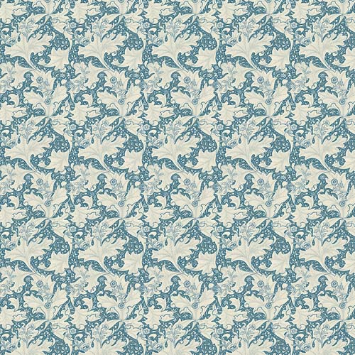 Emery Walker - Small Wallflower - Blue - cream & blue floral - William Morris