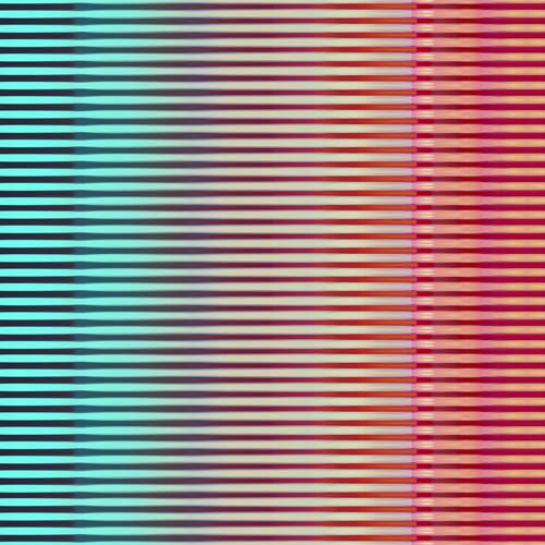 Mosaic - Stretch - Spectrum - aqua, orange, yellow ombre stripes