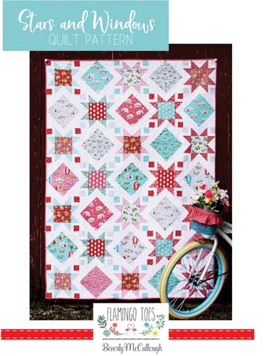 Stars and Windows - 68x92 quilt - Beverly McCullough - Flamingo Toes