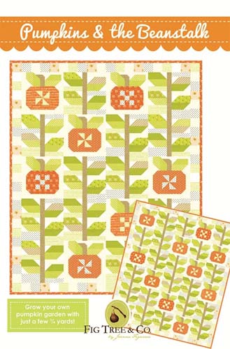 Pumpkins & the Beanstalk, 40x49 wall hanging by Fig Tree & Co