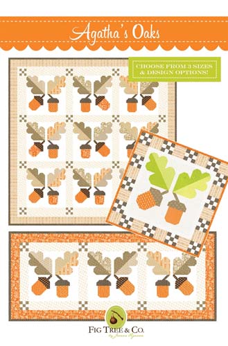 Agatha's Oaks - Large quilt, Table Runner, Mini by Fig Tree & Co.
