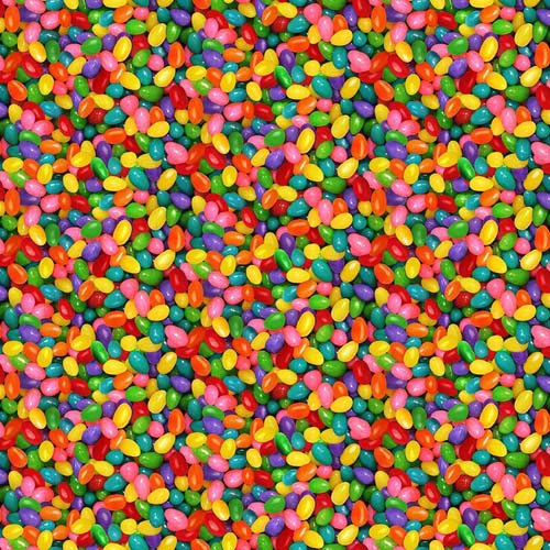 Spring Treats - Jelly Beans - realistic packed multicolor jelly beans