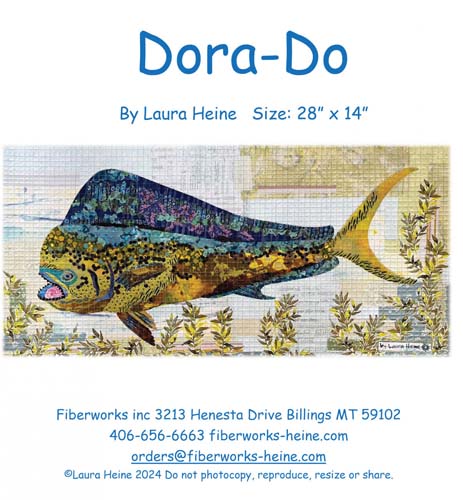 Dora-Do - Fish collage - 28 x 14 by Laura Heine