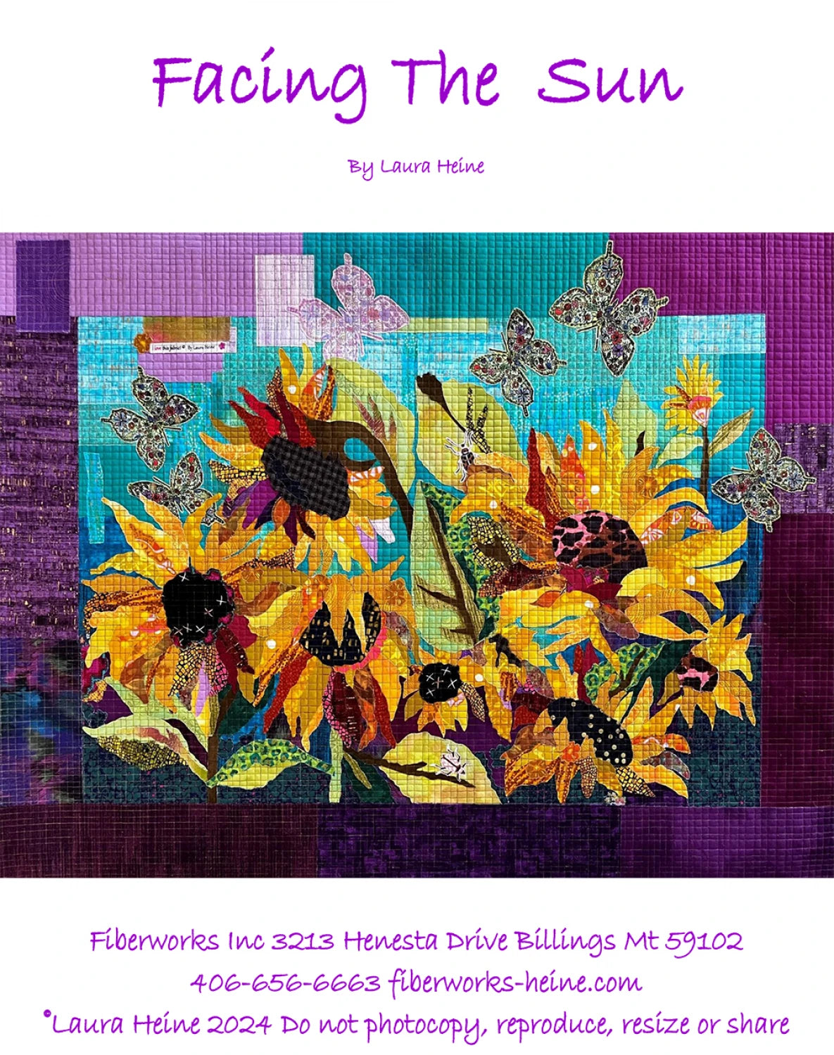 Facing the Sun - 44 x 32 sunflower collage - by Laura Heine