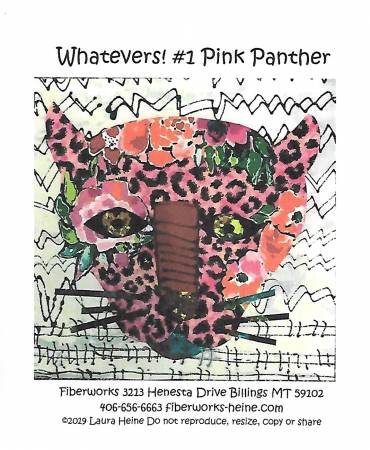Whatevers! #1 Pink Panther -8in. Finished Block by Laura Heine of Fiberworks