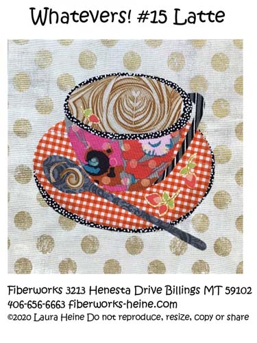 Whatevers! #15 Latte Collage Patternby Laura Heine - 8 inch square