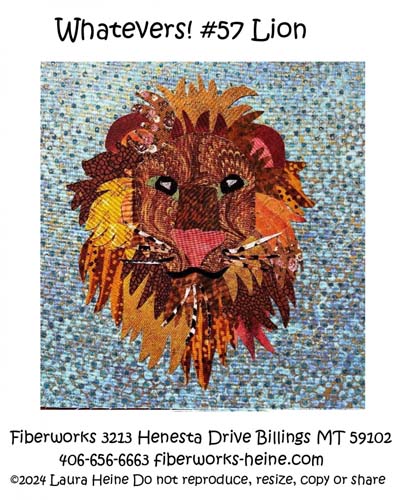 Whatevers! #57 Lion Collage Patternby Laura Heine - 8 inch square